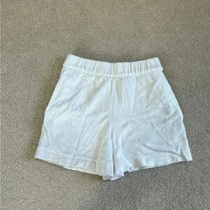 COS white Terry shorts in size xs